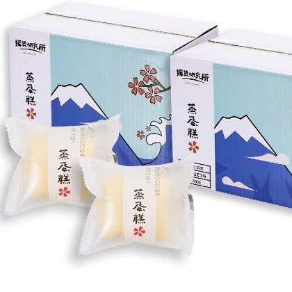 海盐芝士夹心蒸蛋糕 营养早餐糕 点心软面包网红零食蛋糕  