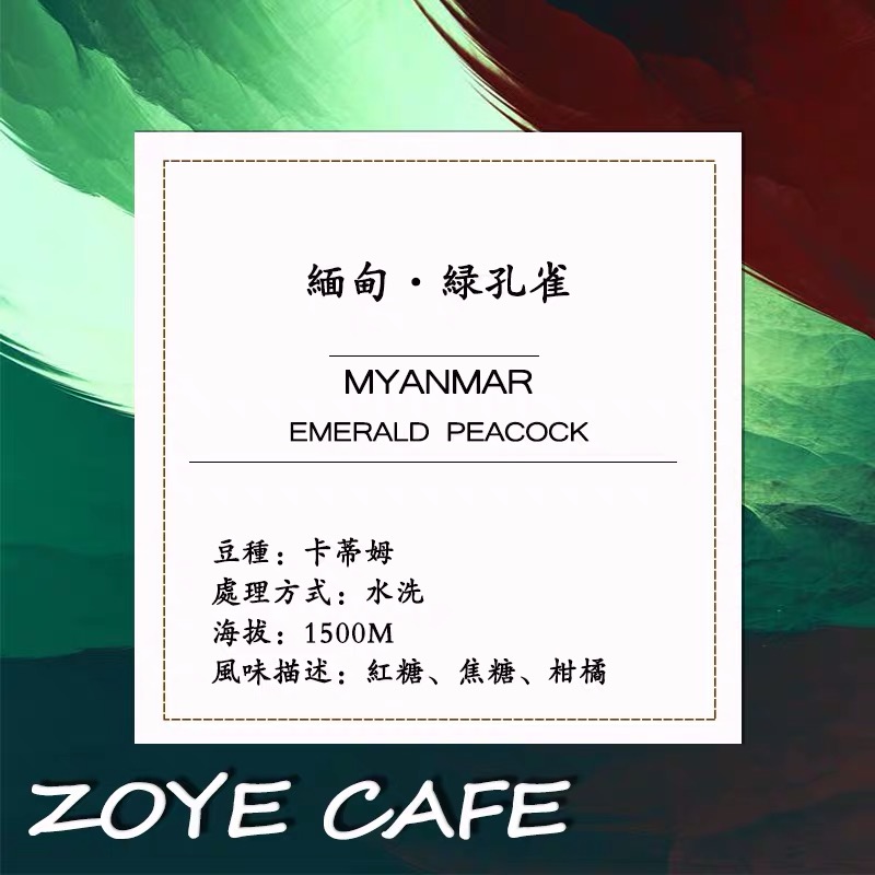 缅甸咖啡豆   绿孔雀  